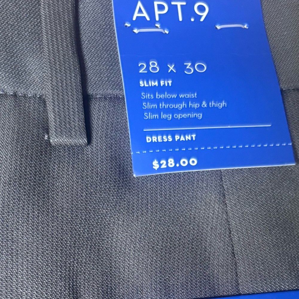 Apt. 9 Charcoal Slim Fit Pants